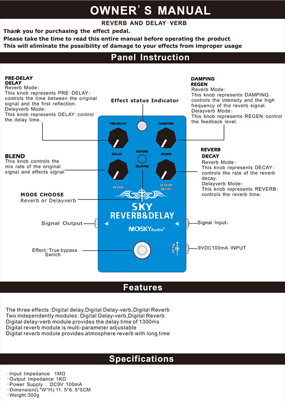 SKY REVERB&DELAY